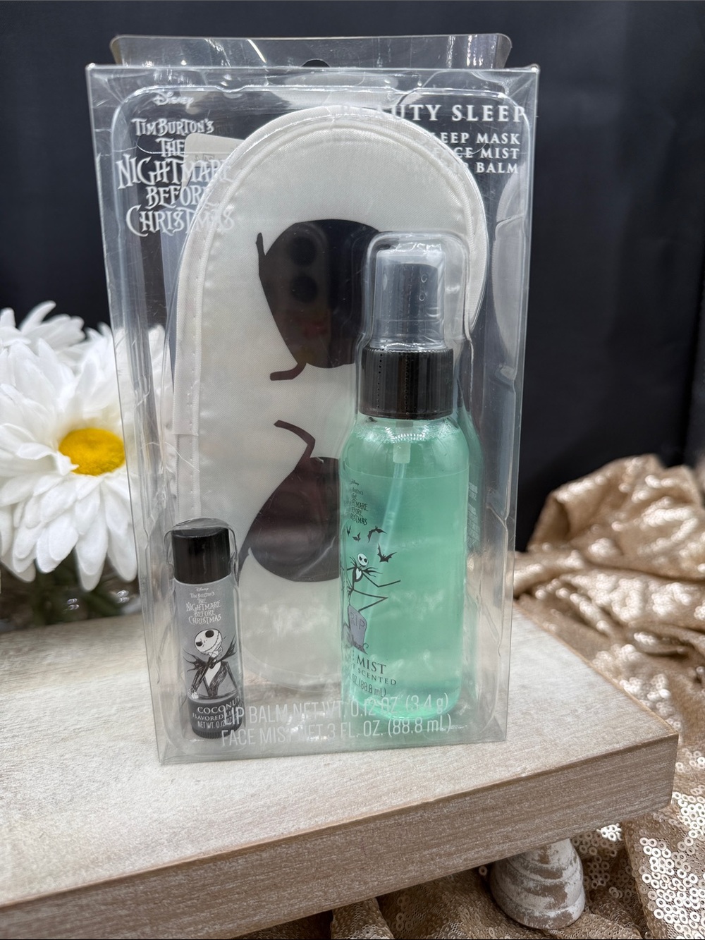Disney The Nightmare Before Christmas Sleep Mask & Face Mist Set - White & Green